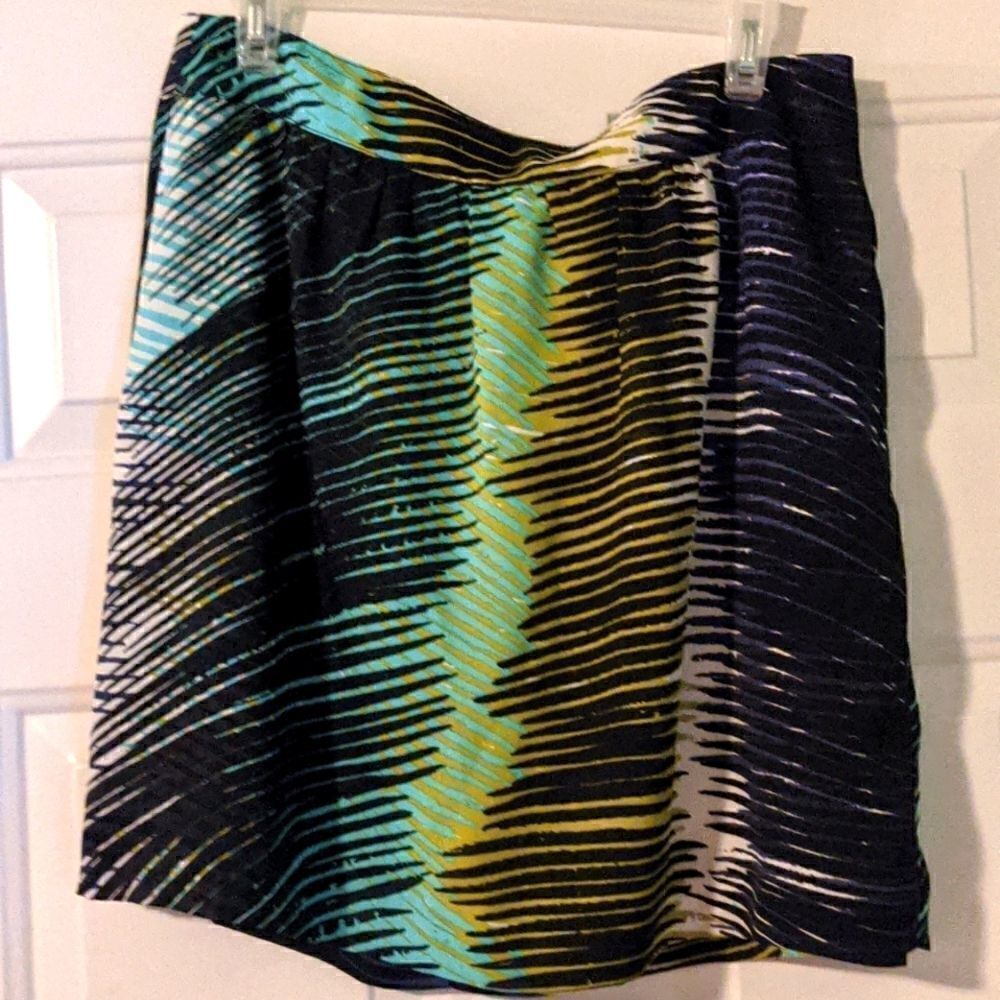 ANN Taylor Loft Skirt Tropical Lined Lightweight Club Summer